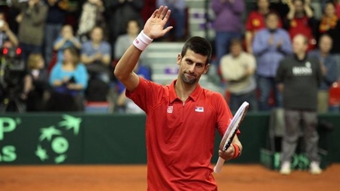 Novak Djokovic, en la eliminatoria de Copa Davis