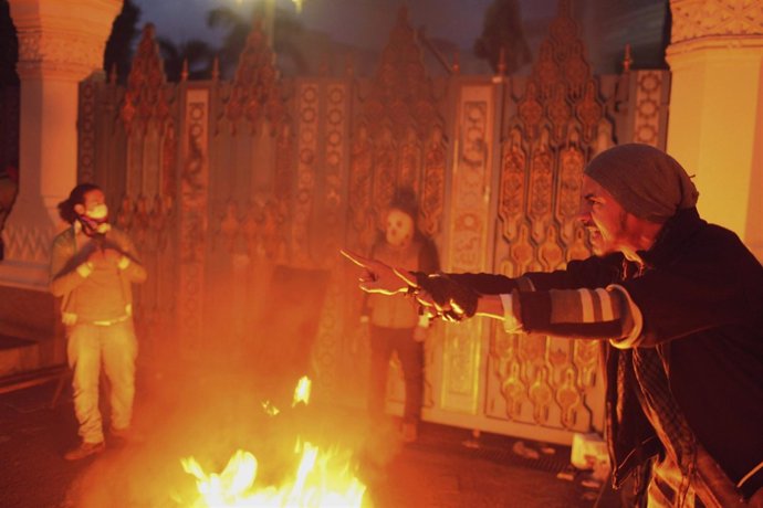 Protestas frente al Palacio Presidencial en Egipto