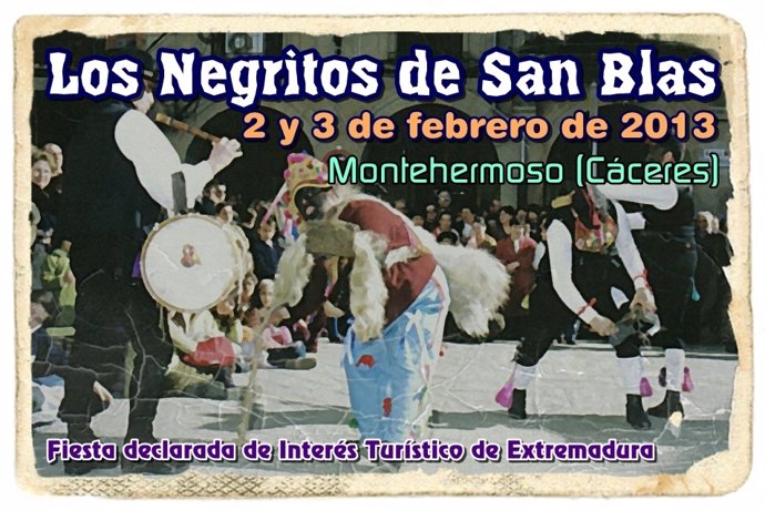 Cartel De La Fiesta De Los Negritos De Montehermoso (Cáceres)