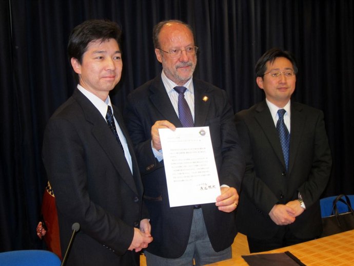 De la Riva durante la inauguración de las jornadas dedicadas a Japón