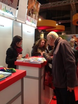 Espacio expositivo de Huelva en el 'Salón des Vacances' de Bruselas