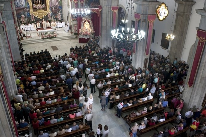 Celebración de la eucaristía por el día de la Virgen de Candelaria
