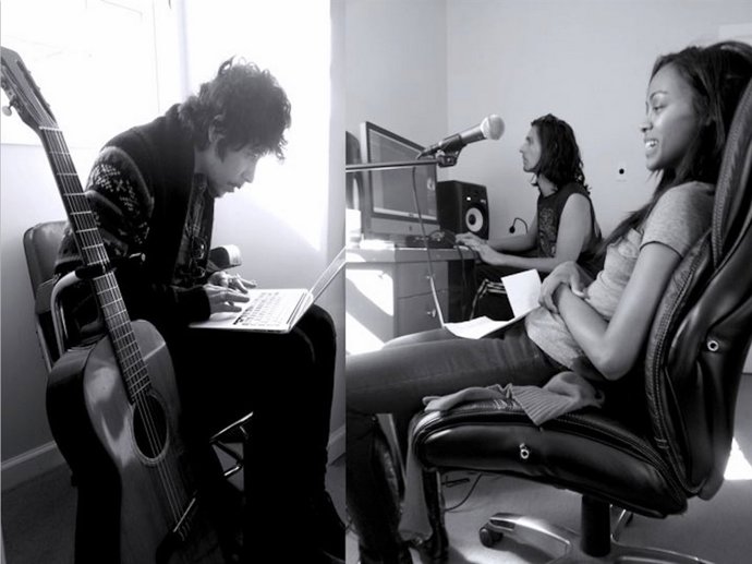 Zoe Saldana y Óscar Jaenada