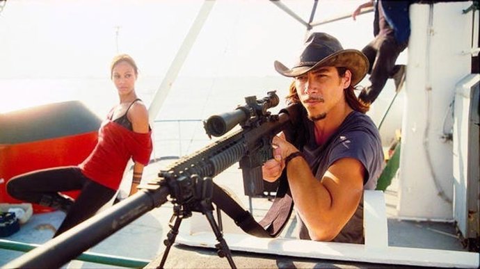 Zoe Saldana y Óscar Jaenada