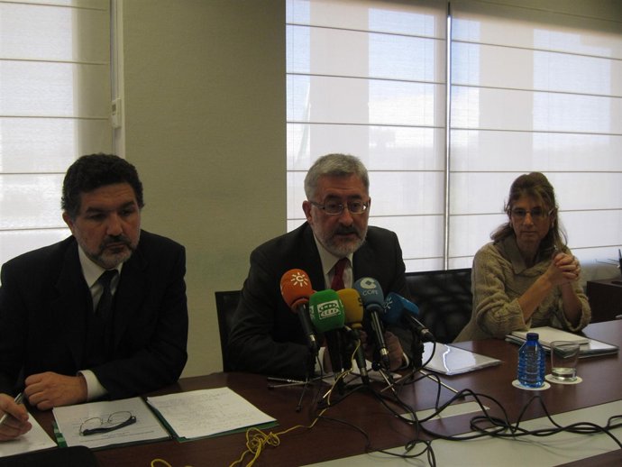 El consejero de Economía, Innovación, Ciencia y Empleo, Antonio Ávila (centro)