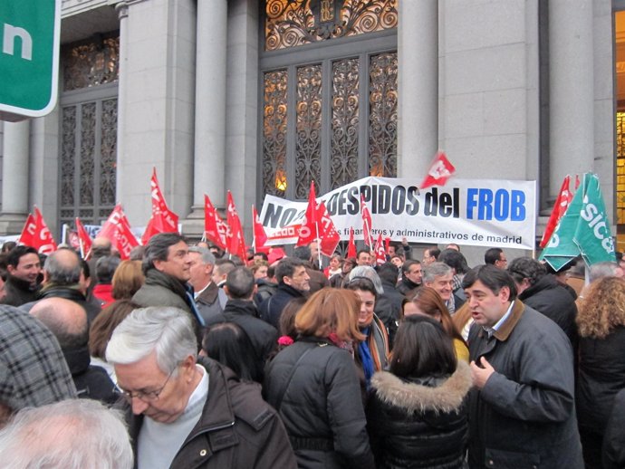 Trabajadores de Bankia protestan contra el ERE