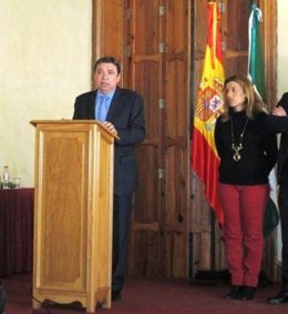 El consejero Planas, en un acto de la ONCE