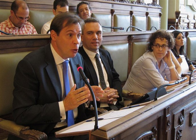 Imagen de archivo del Grupo Socialista de Valladolid en un Pleno