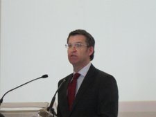 Intervención de Feijóo en un acto en Vigo