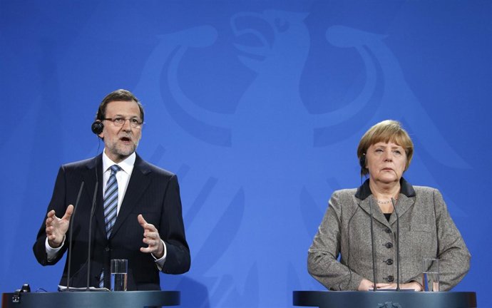 Mariano Rajoy y Angela Merkel