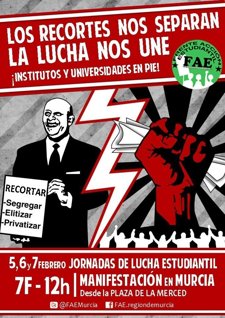Imagen del cartel de la protesta