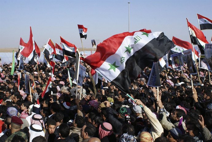 Suníes se manifiestan en Irak