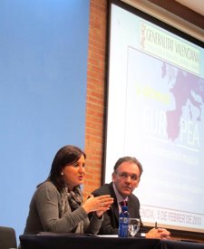 Marái José Català y Rafael Carbonell en la inauguración de la jornada