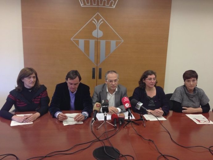 Grupos de la oposición de Sabadell en rueda de prensa