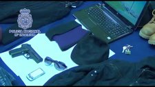 Material intervenido por la policía al autor de la veintena de robos.