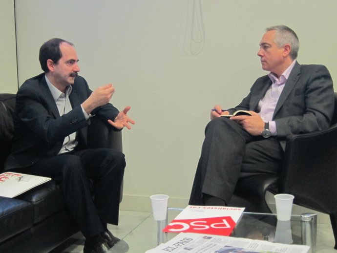 Jordi Giró (pte. De Confavc) y Pere Navarro (PSC)