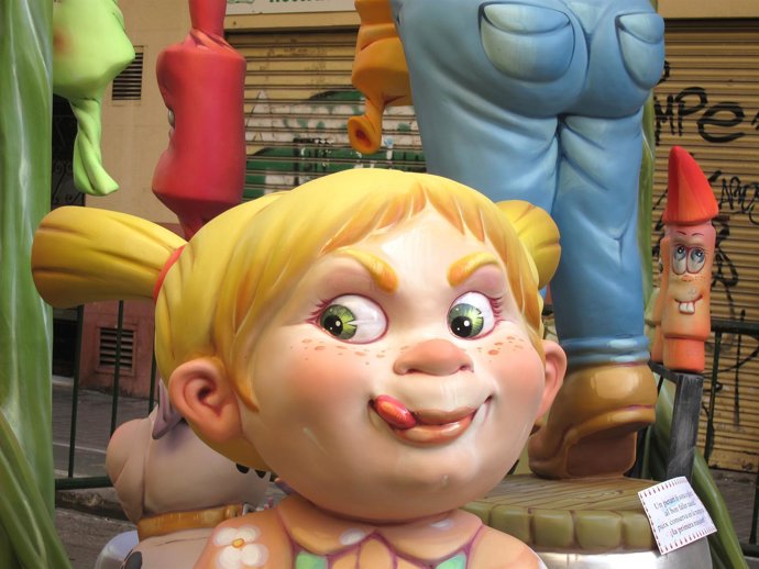 Imagen de archivo de un 'ninot' de las Fallas