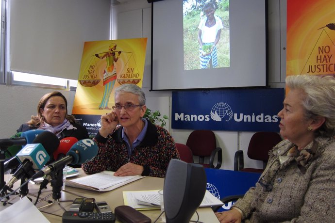 Hermana Nuria Juvanteny en rueda de prensa de Manos Unidas