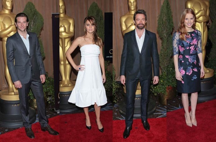 Bradley Cooper, Jennifer Lawrence, Hugh Jackman y Jessica Chastain