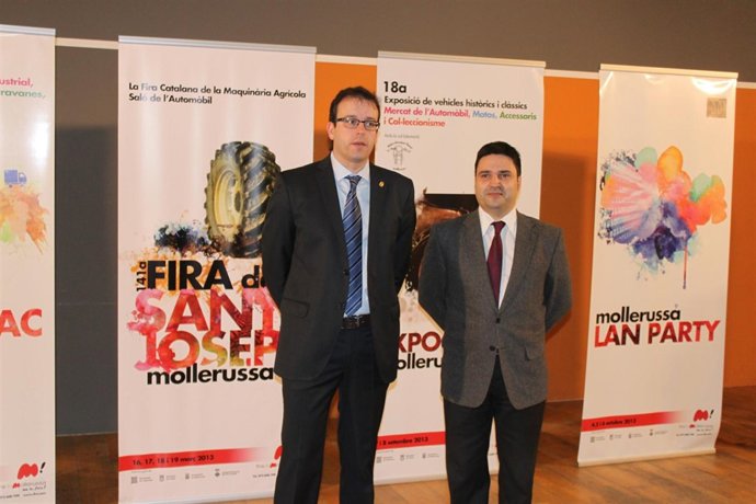 El alcalde de Mollerusa M.Solsona y el dtr. De la Fira P.Segarra