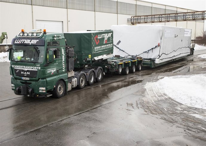 Transporte de reactor para planta de Audi de e-gas