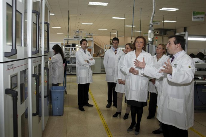 Rudi en su visita este miércoles a la empresa Electrónica Cerler