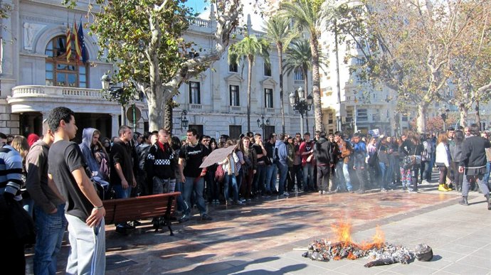 Manifestación estudiantes de Secundaria en Valencia