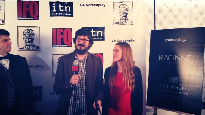 Recogida del premio del Festival Independiente de Nueya York