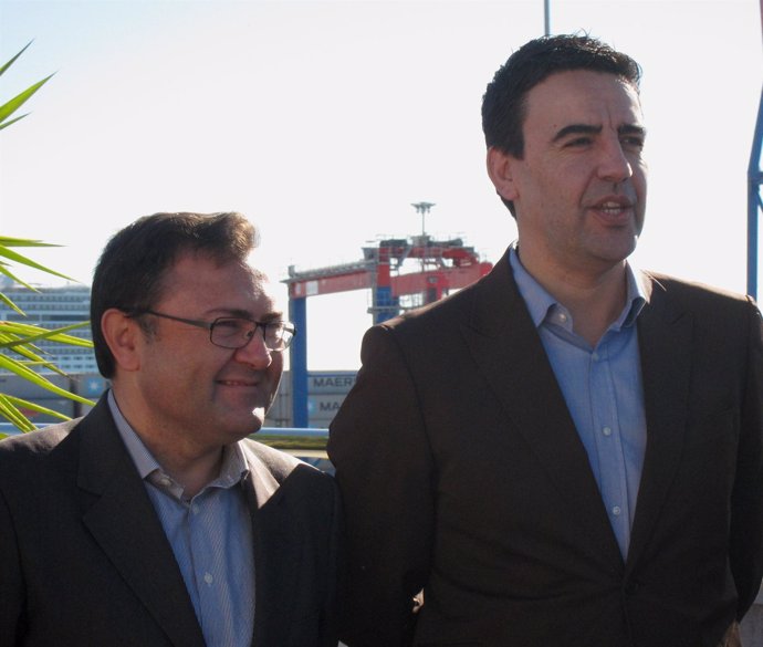 Miguel Angel Heredia (PSOE Málaga) y Mario Jiménez (PSOE-A)