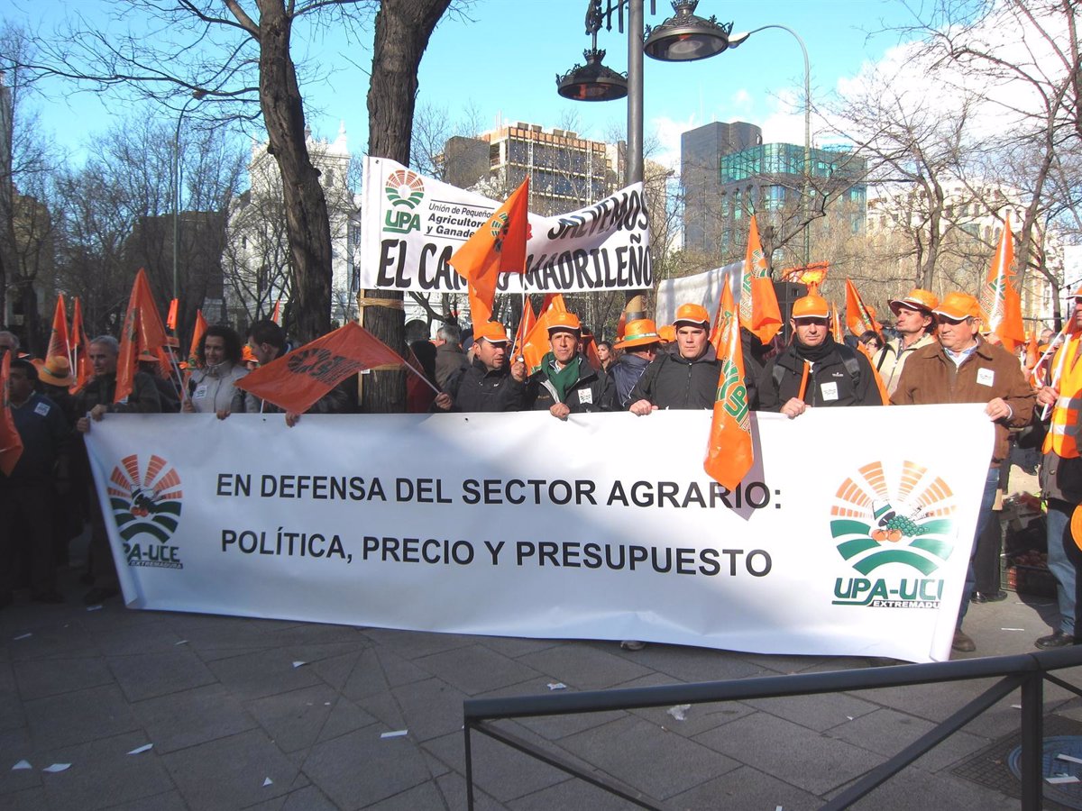 Centenares De Agricultores Y Ganaderos Se Manifiestan En Madrid