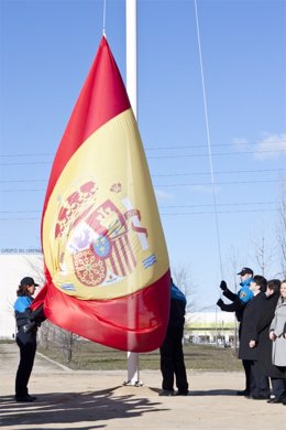 La bandera de España de 30 metros que ondeará en Alcorcón