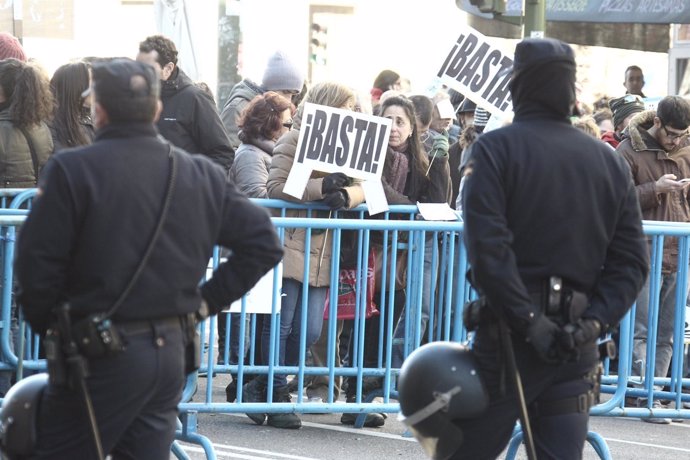 Inmediaciones, Génova, protesta, comité ejecutivo PP