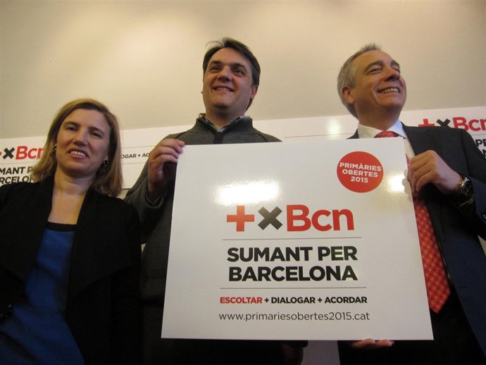 Lourdes Muños, Carles Martí y Pere Navarro, PSC