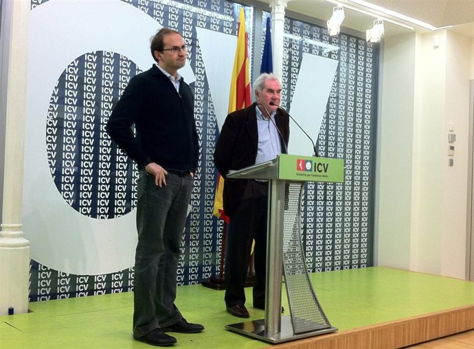 Joan Herrera (ICV) y Ernest Maragall