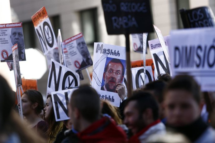 Manifestación de estudiantes de secundaria