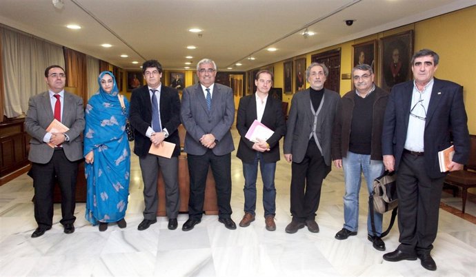 Diego Valderas, ayer en la Universidad de Sevilla