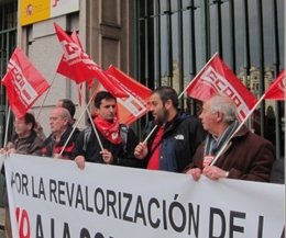 Protesta pensiones CC OO