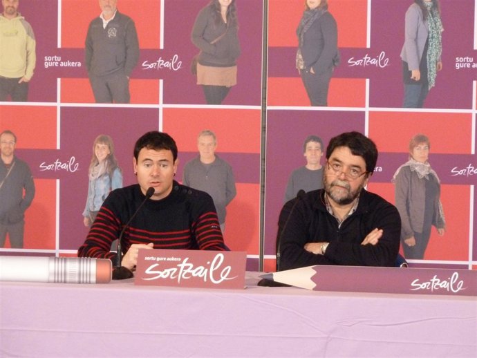 Hasier Arraiz y Joseba Alvarez, portavoces de Sortu