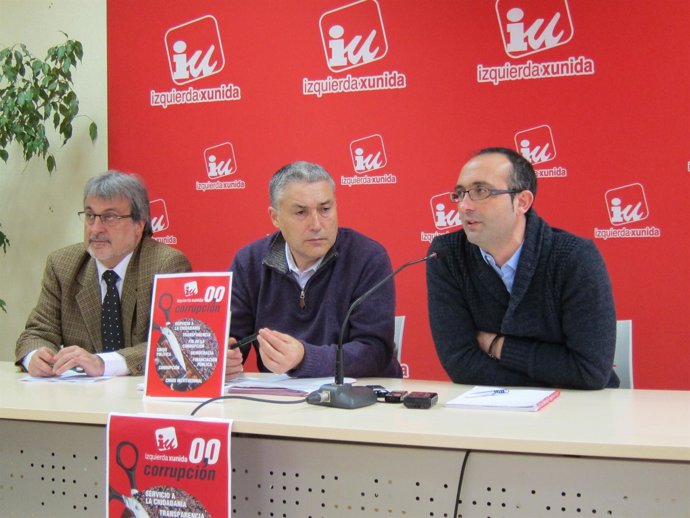 Responsables De IU Y CCOO En Rueda De Prensa Sobre El Carbón.