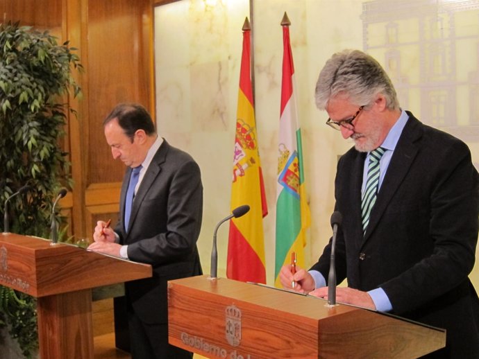 Firma del convenio de colaboración entre Fundación San Millán e Iberdrola