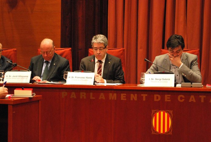 El conseller de Presidencia, Francesc Homs, comparece en el Parlament