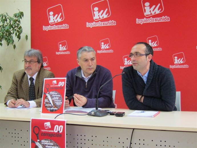 Responsables De IU Y CCOO En Rueda De Prensa Sobre El Carbón.