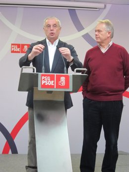 Pachi Vázquez y el eurodiputado Antolín Sánchez Presedo (PSdeG)