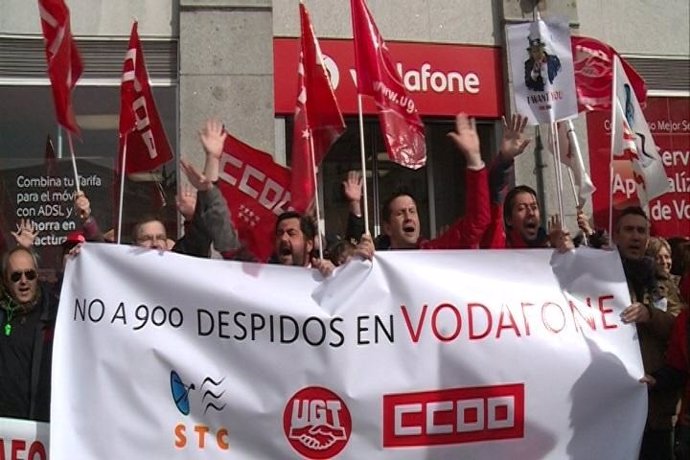 Concentración trabajadores Vodafone