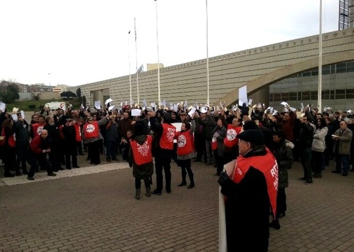 Concentración de trabajadores de RTVV