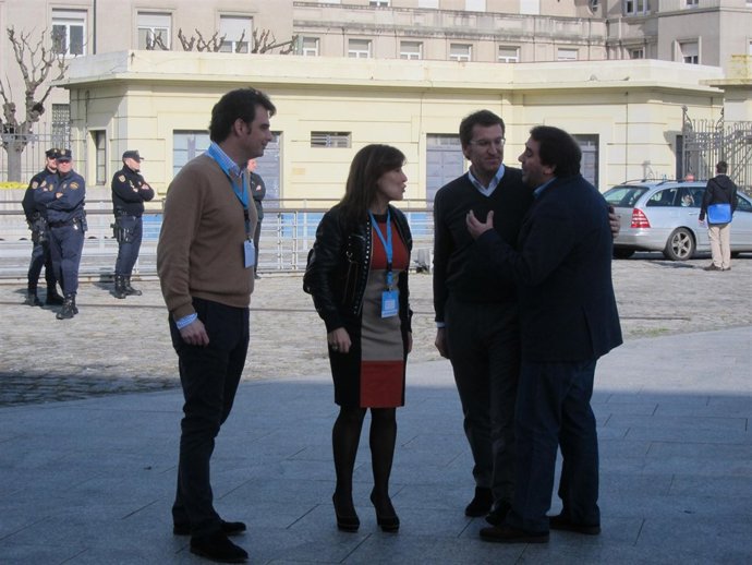 Beatriz Mato, Alberto Núñez Feijóo, Carlos Negreira Y Diego Calvo