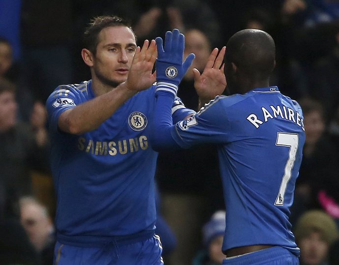 Frank Lampard y Ramires, del Chelsea
