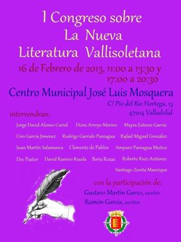 Cartel del I Congreso de la Nueva Literatura Vallisoletana
