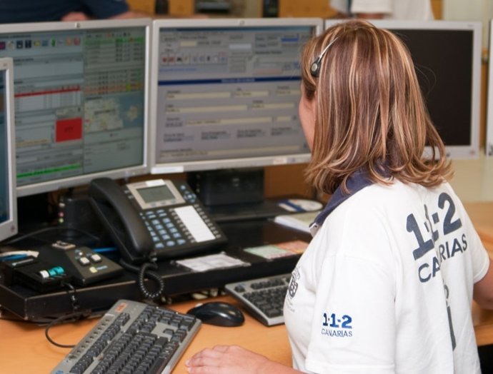 Sala Operativa del CECOES 112 en Las Palmas de Gran Canaria
