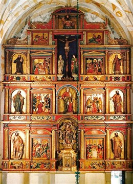 El retablo mayor de la iglesia de San Pelayo en Cicero, 'Pieza del Mes' de la UC